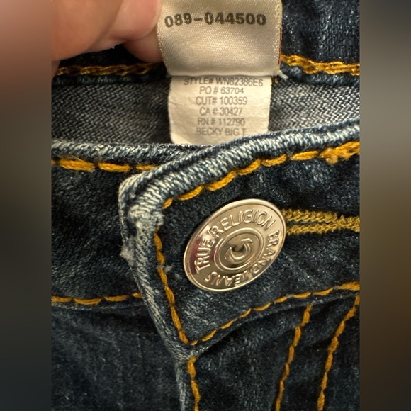 Y2K True Religion Becky Big T Straight Leg Jeans- Size 30 - Picture 4 of 6